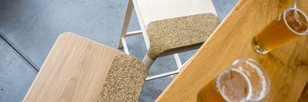 [New material] Instead transforms beer waste into high-end furniture.